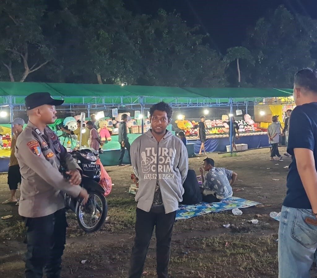 Patroli Polsek Kediri di Pasar Malam, Rasa Aman Terjamin