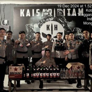 Polres Bima Kota Gelar Operasi Cipta Kondisi: Personel Sampaikan Imbauan Humanis, Sita Minuman Keras
