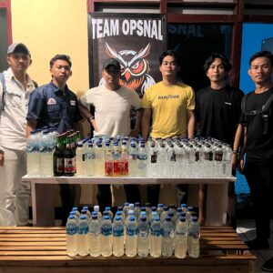 Tim Opsnal Polsek Sape Gagalkan Peredaran Ratusan Botol Miras Beragam Jenis