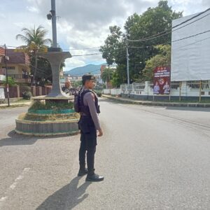 Sat Samapta Polres Bima Kota Laksanakan Rawan Pagi di Titik Rawan Macet, Pastikan Kelancaran Lalu Lintas