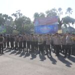 Ratusan personel Gabungan Personel TNI-Polri diturunkan amankan aksi demo di Lombok Tengah